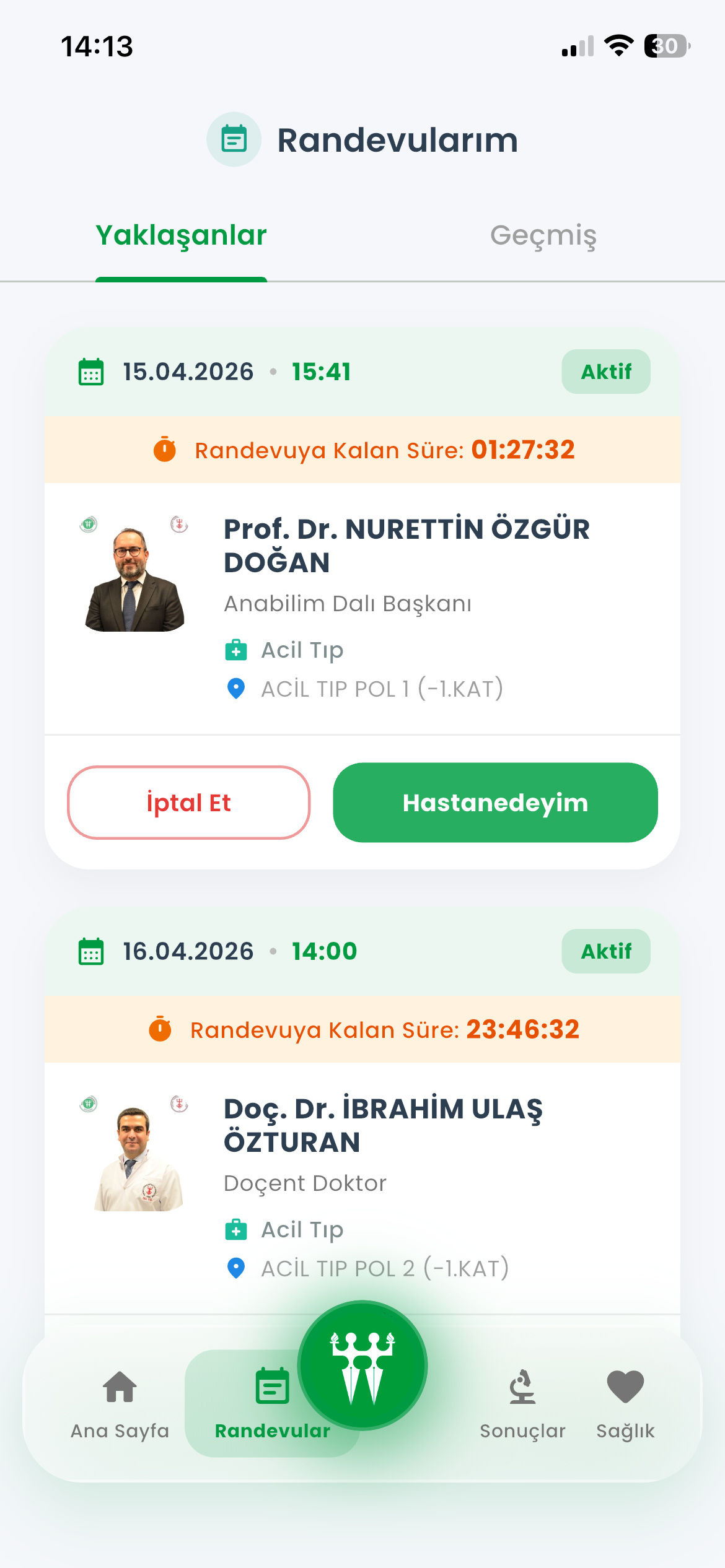 Randevularım
