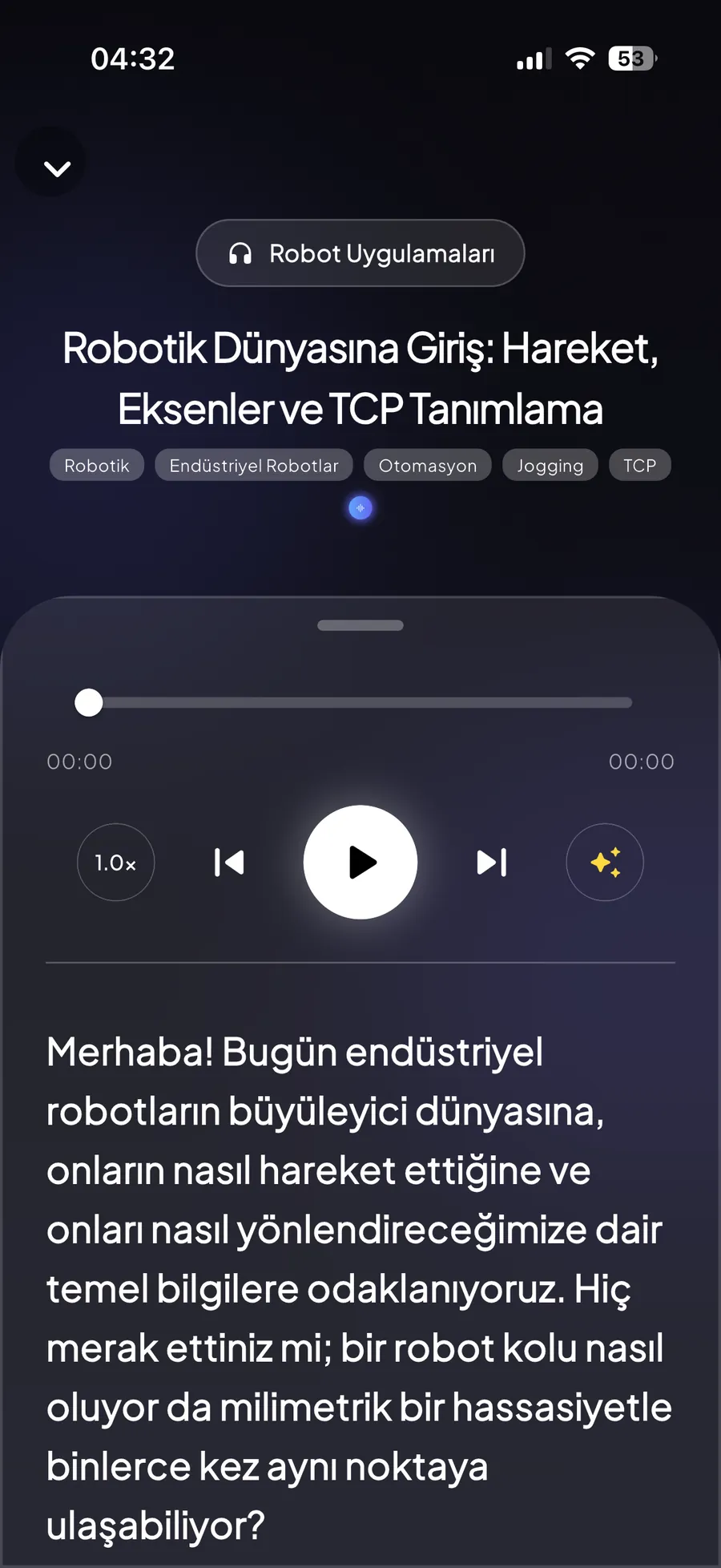Podcast oynatıcı